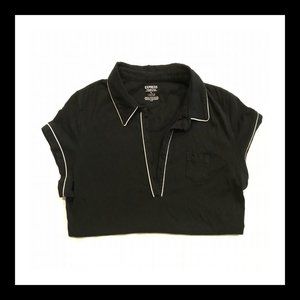 Mini Polo w/ White Piping Top w/ Breast Pocket